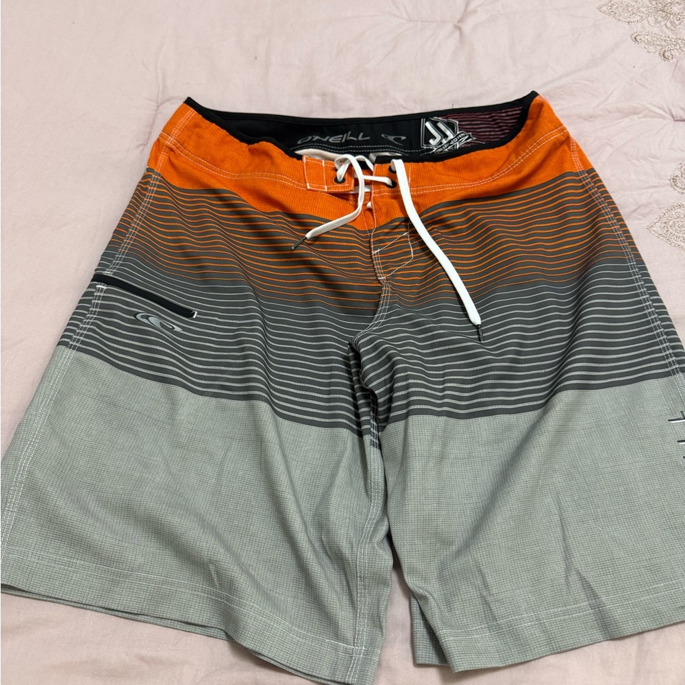 O'Neill Men's Orange & Gray Gradient Boardshorts